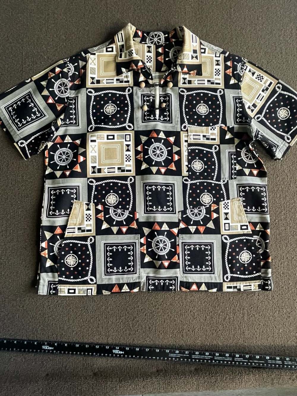 Nautical Men's Tile Wave shirt size Large